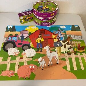 Farm Puzzle Set for Kids  3 +- Multicolor 50 Pc + Storybook